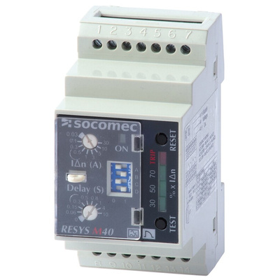 Socomec Earth Leakage Relay, 47 → 63Hz Frequency, 0.03 mA Leakage, 2 Output