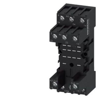 Siemens LZS Snap-On Rail Mount Relay Socket, for use with PT Relay