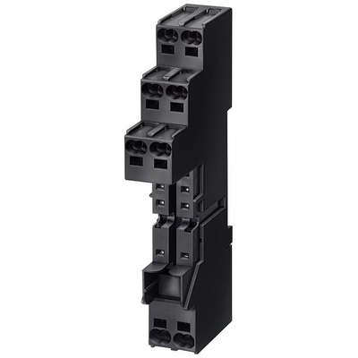 Siemens LZS Snap-On Rail Mount Relay Socket, for use with RT Relay