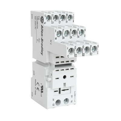 Rockwell Automation 700-HN 14 Pin 300V DIN Rail, Panel Mount Relay Socket, for use with 700-HC Relay