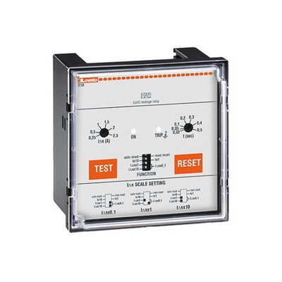 Lovato Earth Leakage Relay, 50 Hz, 60 Hz Frequency, 0.025 → 25A Leakage, 1 Output