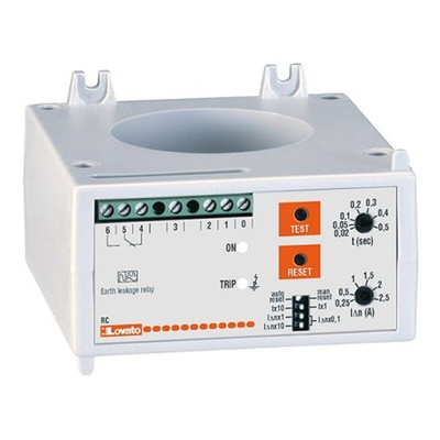 Lovato Earth Leakage Relay, 50 Hz, 60 Hz Frequency, 0.25 → 2.5A Leakage, SPDT Output