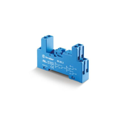 Finder 95 Series 250V Rail or Panel Mount Relay Socket, for use with 40.51, 40.52, 40.61, 40.62 Series Relay
