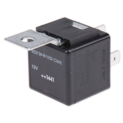 TE Connectivity Plug In Automotive Relay, 12V dc Coil Voltage, 40A Switching Current, SPST