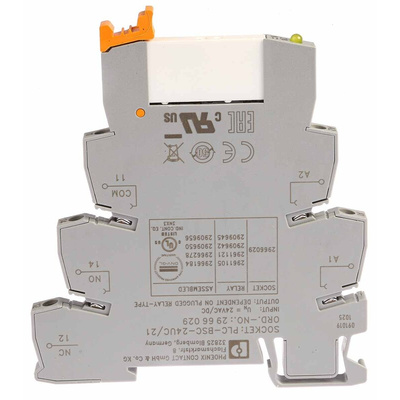 Phoenix Contact PLC-RSC- 24UC/21 Series Interface Relay, DIN Rail Mount, 24V ac/dc Coil, SPDT, 1-Pole