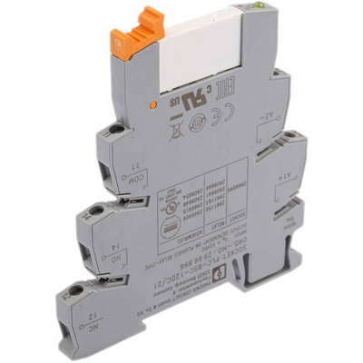 Phoenix Contact PLC-RSC- 12DC/21 Series Interface Relay, DIN Rail Mount, 12V dc Coil, SPDT, 1-Pole