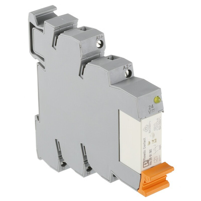 Phoenix Contact PLC-RSC- 24DC/21-21 Series Interface Relay, DIN Rail Mount, 24V dc Coil, DPDT, 2-Pole