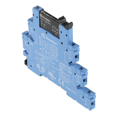 Finder 38 Series Interface Relay, DIN Rail Mount, 24V dc Coil, SPST