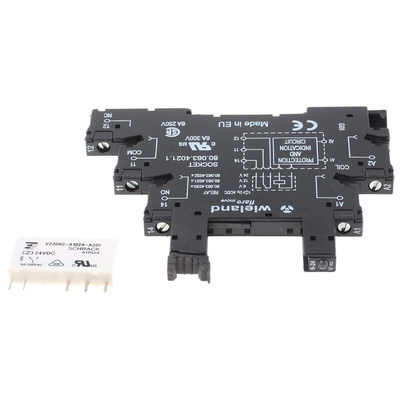 Wieland flare Series Interface Relay, DIN Rail Mount, 24V ac/dc Coil, SPDT, 1-Pole