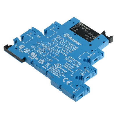 Finder 38 Series Interface Relay, DIN Rail Mount, 6V dc Coil, SPST