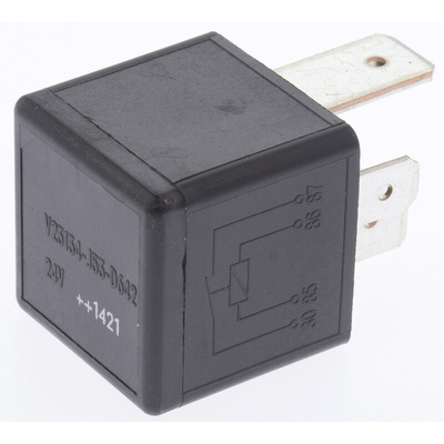 TE Connectivity Panel Mount Automotive Relay, 24V dc Coil Voltage, 25A Switching Current, SPST