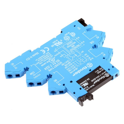 Finder 38 Series Interface Relay, DIN Rail Mount, 24V dc Coil, SPST