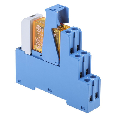 Finder 48 Series Interface Relay, DIN Rail Mount, 230V ac Coil, DPDT, 2-Pole, 8A Load