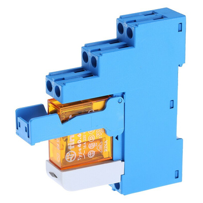 Finder 48 Series Interface Relay, DIN Rail Mount, 24V ac Coil, SPDT, 1-Pole