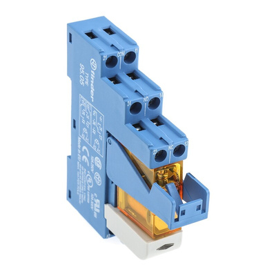Finder 48 Series Interface Relay, DIN Rail Mount, 230V ac Coil, SPDT, 1-Pole, 16A Load