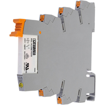 Phoenix Contact PLC-RPT- 24UC/21 Series Interface Relay, DIN Rail Mount, 24V ac/dc Coil, SPDT, 1-Pole