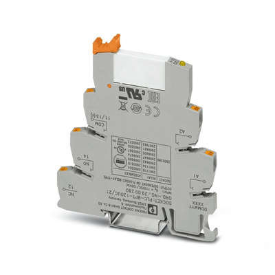 Phoenix Contact PLC-RPT-120UC/21 Series Interface Relay, DIN Rail Mount, 110V ac/dc Coil, SPDT, 1-Pole