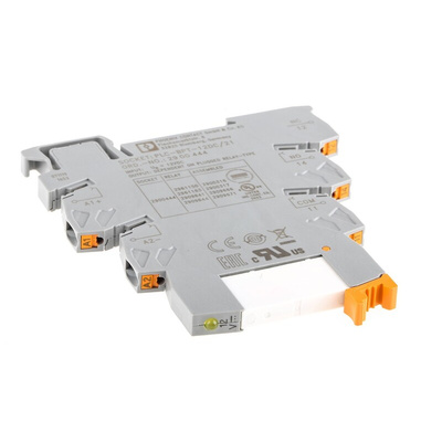 Phoenix Contact PLC-RPT- 12DC/21 Series Interface Relay, DIN Rail Mount, 12V dc Coil, SPDT, 1-Pole