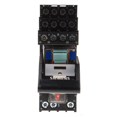 Siemens LZS Series Interface Relay, Plug In, 24V dc Coil, 4PDT, 4-Pole