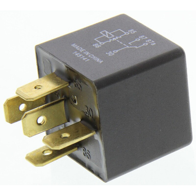 TE Connectivity Plug In Automotive Relay, 12V dc Coil Voltage, 30A Switching Current, SPDT