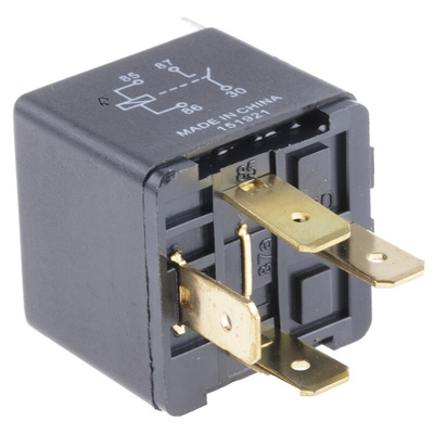 TE Connectivity Panel Mount Automotive Relay, 12V dc Coil Voltage, 30A Switching Current, SPST
