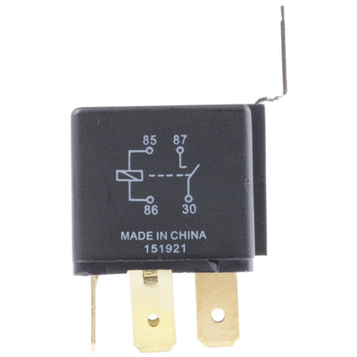 TE Connectivity Panel Mount Automotive Relay, 12V dc Coil Voltage, 30A Switching Current, SPST