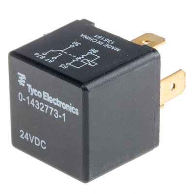 TE Connectivity Plug In Automotive Relay, 24V dc Coil Voltage, 30A Switching Current, SPDT