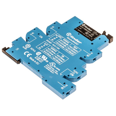 Finder 39 Series Interface Relay, DIN Rail Mount, 24V ac/dc Coil, SPDT