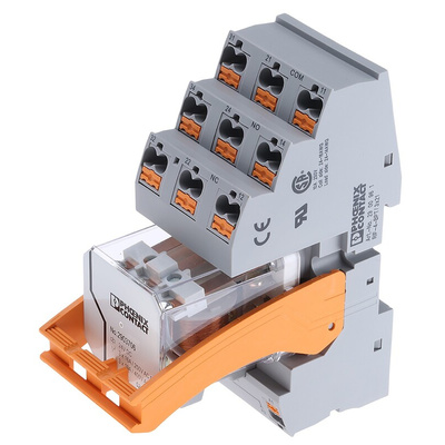 Phoenix Contact RIF Series Interface Relay, DIN Rail Mount, 24V dc Coil, 3P-NO, 3-Pole
