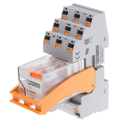 Phoenix Contact RIF Series Interface Relay, DIN Rail Mount, 230V ac Coil, 3PDT, 3-Pole