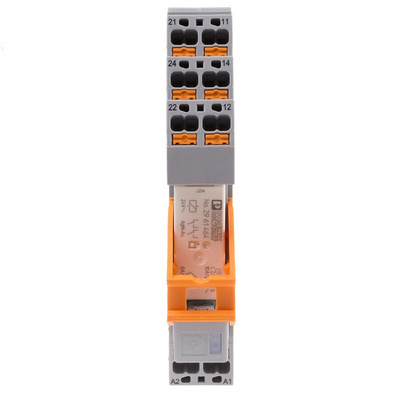 Phoenix Contact RIF Series Interface Relay, DIN Rail Mount, 24V ac Coil, DPDT, 2-Pole