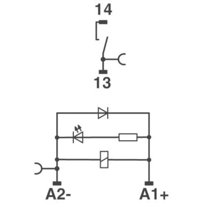 Phoenix Contact RIF-0-RPT-24DC/1 Series Interface Relay, DIN Rail Mount, 24V dc Coil, SPST, 1-Pole