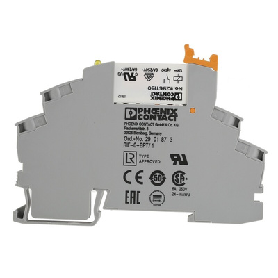 Phoenix Contact RIF-0-RPT-12DC/ 1 Series Interface Relay, DIN Rail Mount, 12V dc Coil, SPST, 1-Pole