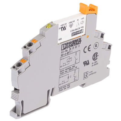 Phoenix Contact RIF-0-RPT-12DC/ 1AU Series Interface Relay, DIN Rail Mount, 12V dc Coil, SPST, 1-Pole