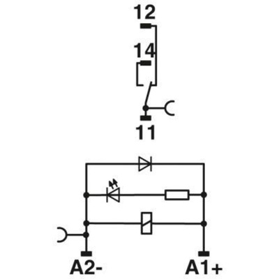 Phoenix Contact RIF-0-RPT-24DC/21AU Series Interface Relay, DIN Rail Mount, 24V dc Coil, SPDT, 1-Pole