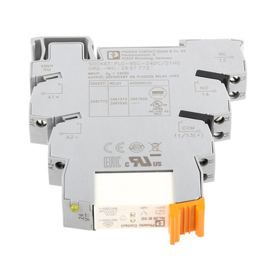 Phoenix Contact PLC-RSC- 24DC/21HC Series Interface Relay, Chassis Mount, 24V dc Coil, SPDT, 1-Pole