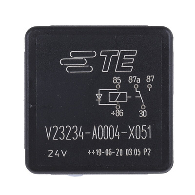 TE Connectivity Plug In Automotive Relay, 24V dc Coil Voltage, 50A Switching Current, SPDT