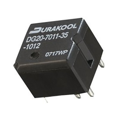Durakool Plug In Automotive Relay, 12V dc Coil Voltage, 30A Switching Current, SPST