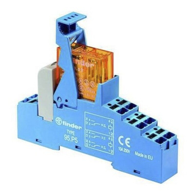 Finder 48 Series Interface Relay, DIN Rail Mount, 110V ac Coil, DPDT-2C/0, 2-Pole, 8A Load