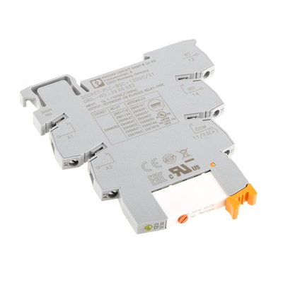 Phoenix Contact PLC-RSC-120UC/21AU/MS Series Interface Relay, DIN Rail Mount, 110V ac/dc Coil, SPDT, 1-Pole