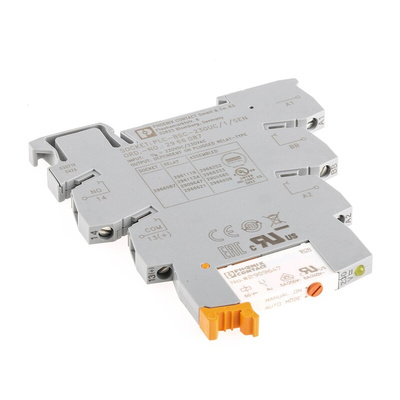 Phoenix Contact PLC-RSC-230UC/ 1AU/MS/SEN Series Interface Relay, DIN Rail Mount, 230V ac/dc Coil, SPST, 1-Pole