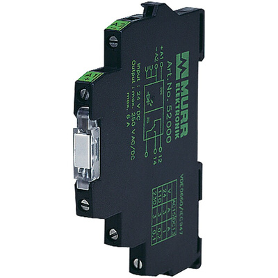 Murrelektronik Limited Interface Relay, DIN Rail Mount, 24V dc Coil, SPDT, 1-Pole, 6A Load