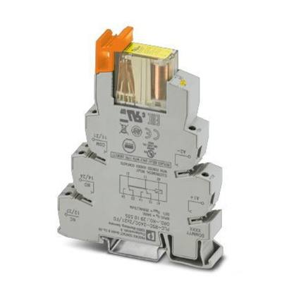 Phoenix Contact PLC-RSC-230UC/21-21/MS Series Interface Relay, DIN Rail Mount, 220 V dc, 230V ac Coil, DPDT, 2-Pole