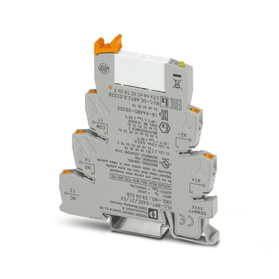 Phoenix Contact PLC-RPT-24DC/21/EX Series Interface Relay, DIN Rail Mount, 24V dc Coil, SPDT, 1-Pole