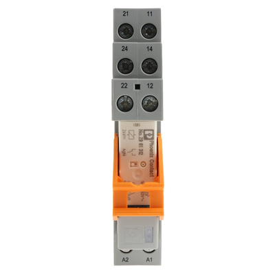 Phoenix Contact RIF-1-RSC-LDP-24DC/1X21 Series Interface Relay, DIN Rail Mount, 24V dc Coil, SPDT, 1-Pole