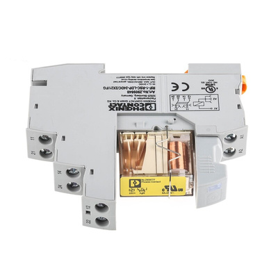 Phoenix Contact RIF-1-RSC-LDP-24DC/2X21/FG Series Interface Relay, DIN Rail Mount, 24V dc Coil, DPDT, 2-Pole