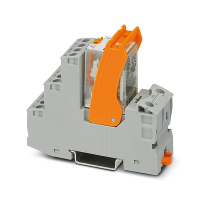 Phoenix Contact RIF-2-RSC-LV-230AC/4X21 Series Interface Relay, DIN Rail Mount, 230V ac Coil, 4PDT, 4-Pole