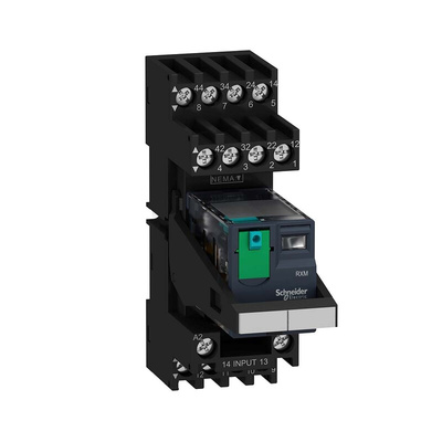 Schneider Electric Harmony Relay RXM Series Interface Relay, DIN Rail Mount, 24V dc Coil, 4PDT, 4-Pole