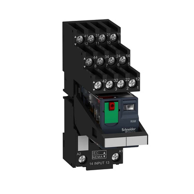 Schneider Electric Harmony Relay RXM Series Interface Relay, DIN Rail Mount, 230V ac Coil, 4PDT, 4-Pole