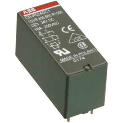 ABB CR-P Series Interface Relay, DIN Rail Mount, 12V dc Coil, 2CO (SPDT), 8A Load